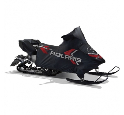3/4 Polyester Snowmobile Cover - Black/Red