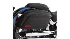 Locking Leather Covered Rigid Saddlebags