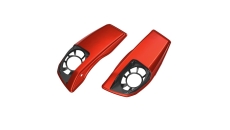 Color Matched Saddlebag Speaker Lids - Whiskey Firestorm