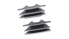 Finned Spark Plug Covers - Black Granite