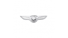 Skull with Wings Chrome Medallion