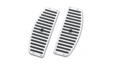 Chrome and Rubber Rider Footboard Inserts - Traditional Shape