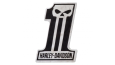 H-D #1 Skull Tin Magnet