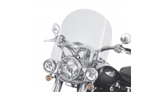 King-Size Nostalgic H-D Detachables Windshield for FL Softail Models - 18 in. Light Smoke